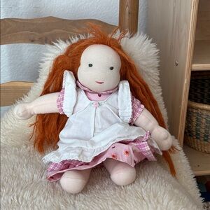Kathe Kruse Germany Little Joys Waldorf Doll with orange red hair